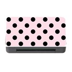 Polka Dots - Black on Piggy Pink Memory Card Reader with CF