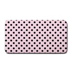 Polka Dots - Black on Piggy Pink Medium Bar Mat