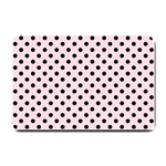 Polka Dots - Black on Piggy Pink Small Doormat