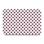 Polka Dots - Black on Piggy Pink Plate Mat