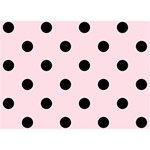 Polka Dots - Black on Piggy Pink Birthday Cake 3D Greeting Card (7x5)