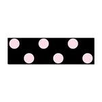 Polka Dots - Piggy Pink on Black Sticker Bumper (10 pack)