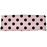 Polka Dots - Black on Pale Pink Body Pillow Case (Dakimakura) (One Side)