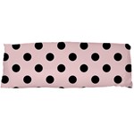 Polka Dots - Black on Pale Pink Body Pillow Case Dakimakura (Two Sides)