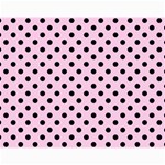 Polka Dots - Black on Classic Rose Pink Collage 11  x 14 