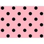 Polka Dots - Black on Light Pink Birthday Cake 3D Greeting Card (7x5)