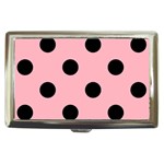 Polka Dots - Black on Light Pink Cigarette Money Case