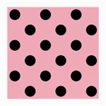 Polka Dots - Black on Cherry Blossom Pink Medium Glasses Cloth