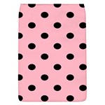 Polka Dots - Black on Cherry Blossom Pink Removable Flap Cover (S)