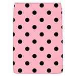 Polka Dots - Black on Cherry Blossom Pink Removable Flap Cover (L)