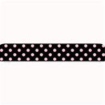 Polka Dots - Pink on Black Small Bar Mat