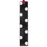 Polka Dots - Pink on Black Large Book Mark