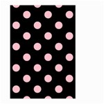 Polka Dots - Pink on Black Large Garden Flag (Two Sides)