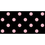 Polka Dots - Cherry Blossom Pink on Black YOU ARE INVITED 3D Greeting Card (8x4)