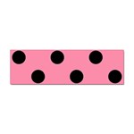 Polka Dots - Black on Flamingo Pink Sticker (Bumper)