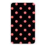 Polka Dots - Pastel Red on Black Memory Card Reader (Rectangular)