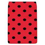 Polka Dots - Black on Alizarin Red Removable Flap Cover (S)