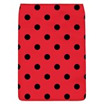 Polka Dots - Black on Alizarin Red Removable Flap Cover (L)