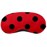 Polka Dots - Black on Alizarin Red Sleeping Mask