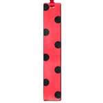 Polka Dots - Black on Alizarin Red Large Book Mark