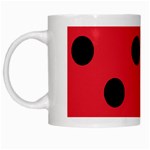 Polka Dots - Black on Alizarin Red Black Mug