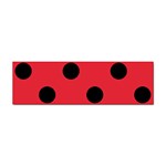 Polka Dots - Black on Alizarin Red Sticker Bumper (10 pack)