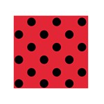 Polka Dots - Black on Alizarin Red Greeting Card 5  x 7 