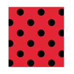 Polka Dots - Black on Alizarin Red Greeting Card 4.5  x 6 