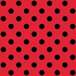 Polka Dots - Black on Alizarin Red ScrapBook Page 8  x 8 