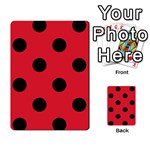 Polka Dots - Black on Alizarin Red Multi-purpose Cards (Rectangle)