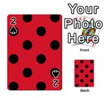 Polka Dots - Black on Alizarin Red Playing Cards 54 Designs