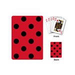 Polka Dots - Black on Alizarin Red Playing Cards (Mini)