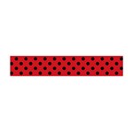 Polka Dots - Black on Fire Engine Red Flano Scarf (Mini)