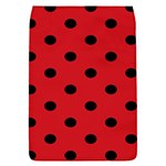 Polka Dots - Black on Fire Engine Red Removable Flap Cover (S)