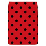 Polka Dots - Black on Fire Engine Red Removable Flap Cover (L)