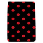 Polka Dots - Fire Engine Red on Black Removable Flap Cover (S)