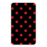 Polka Dots - Fire Engine Red on Black Memory Card Reader (Rectangular)