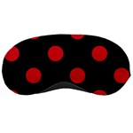 Polka Dots - Fire Engine Red on Black Sleeping Mask