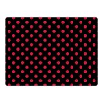 Polka Dots - Cardinal Red on Black Double Sided Flano Blanket (Mini)