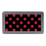 Polka Dots - Cardinal Red on Black Memory Card Reader (Mini)