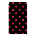 Polka Dots - Cardinal Red on Black Memory Card Reader (Rectangular)