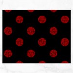 Polka Dots - Dark Red on Black Jigsaw Puzzle (Rectangular)