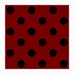 Polka Dots - Black on Maroon Red Medium Glasses Cloth