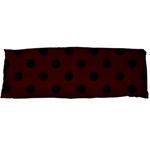 Polka Dots - Black on Bulgarian Rose Red Body Pillow Case Dakimakura (Two Sides)