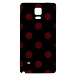 Polka Dots - Bulgarian Rose Red on Black Samsung Note 4 Hardshell Back Case