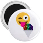 glitter wink emoji  3  Magnet