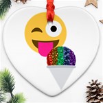 glitter wink emoji  Ornament (Heart)