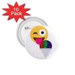 glitter wink emoji  1.75  Button (10 pack) 