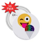 glitter wink emoji  2.25  Button (10 pack)