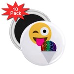 glitter wink emoji  2.25  Magnet (10 pack)